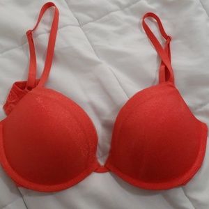 Calvin Klein shimmering orange bra
